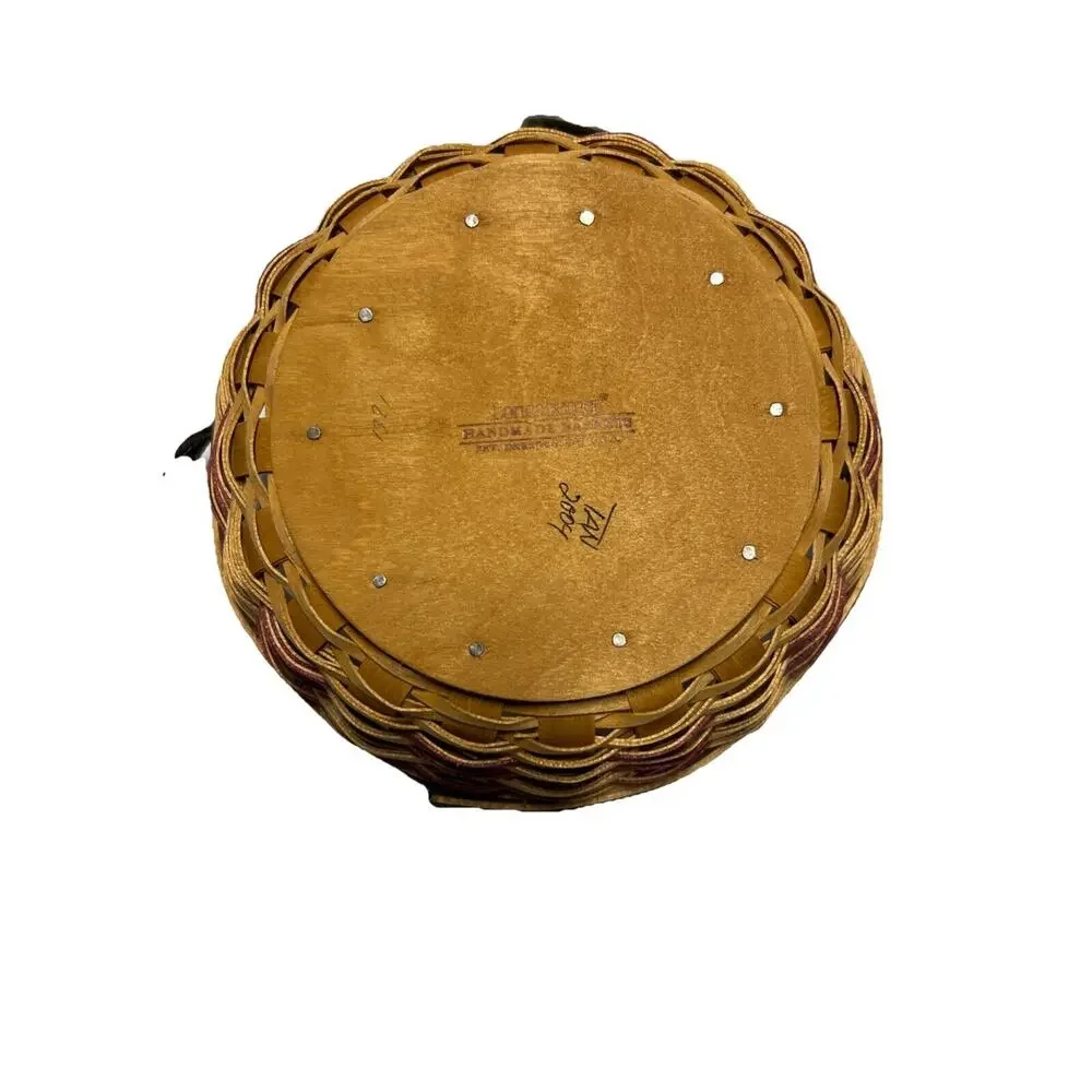 2005 Longaberger Inaugural Basket w/Lid & Tie-On 7.25